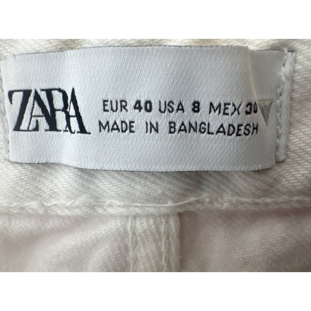 2/$30 ZARA Womens Size 8 Distressed White Jeans - Picture 4 of 15